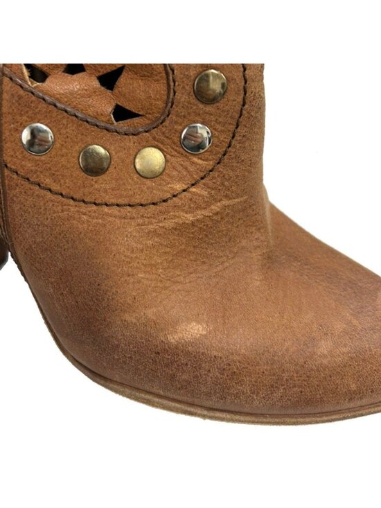 Dolce and Gabbana 2010s Brown Suede Studded High Boots Dolce & Gabbana D&G & Cutwa Cles the Studded Western Boots Brown